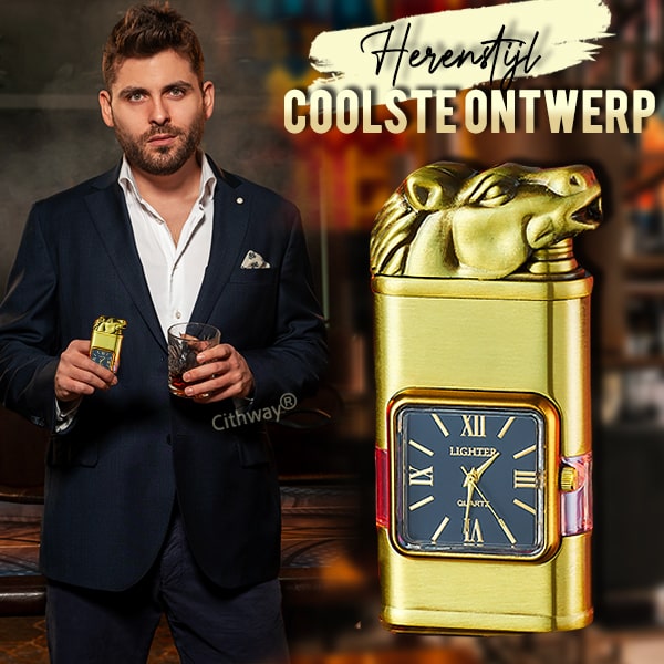 Cithway® Windbestendige Klassieke horlogeraarder met dubbele vlam